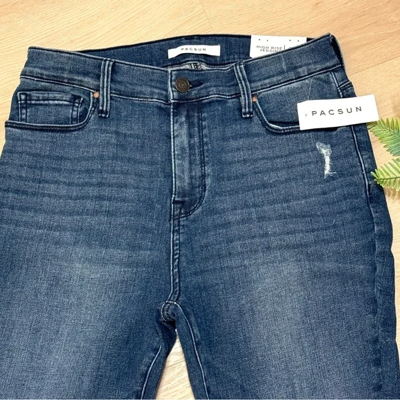 PACSUN Virgil High Waisted Jeggings Medium Wash Jeans NWT Sz 27 - Picture 8 of 16